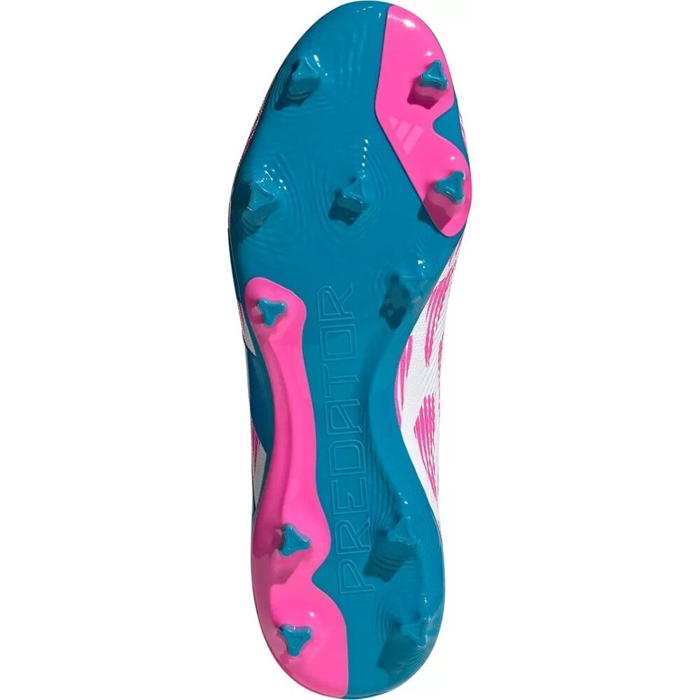 adidas Predator League FG Soccer Cleat White Blue Pink Unisex Men 9.5/Women 10.5 - Picture 5 of 7
